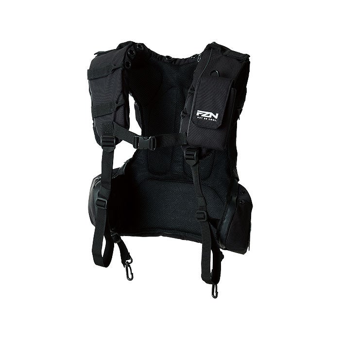 KF99400 風神エアーバック サンエス SUN-S 空調風神服専用 背負うクールアイテム 春夏 作業服 作業着 ファン付き作業服 フリーサイズ ポリエステル100％