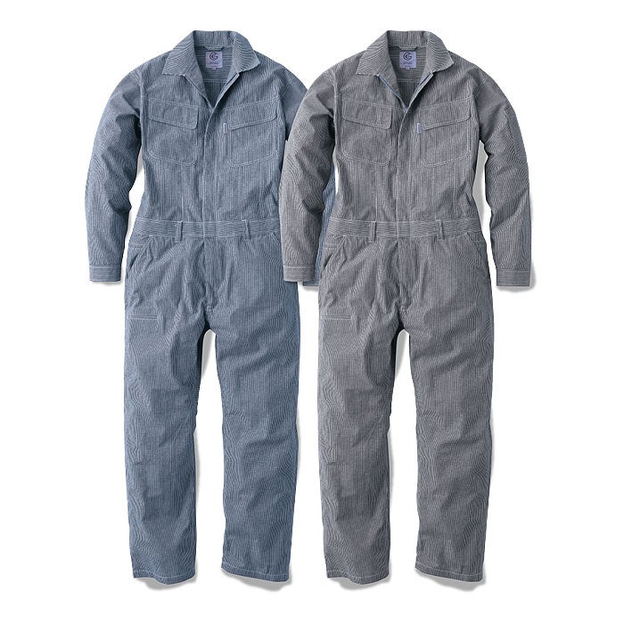 GE-887 コットンリネンツナギ エスケープロダクト GRACE ENGINEER'S つなぎ服 オーバーオール ツナギ 円管服 作業服 作業着 SS～5L 綿75％・麻25％