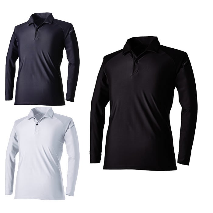 80751 クールアイス長袖ポロシャツ TSDESIGN TSデザイン 作業服 春夏 ロングスリーブポロシャツ 作業着 SS～6L ナイロン80％・ポリウレタン20％ クールアイス