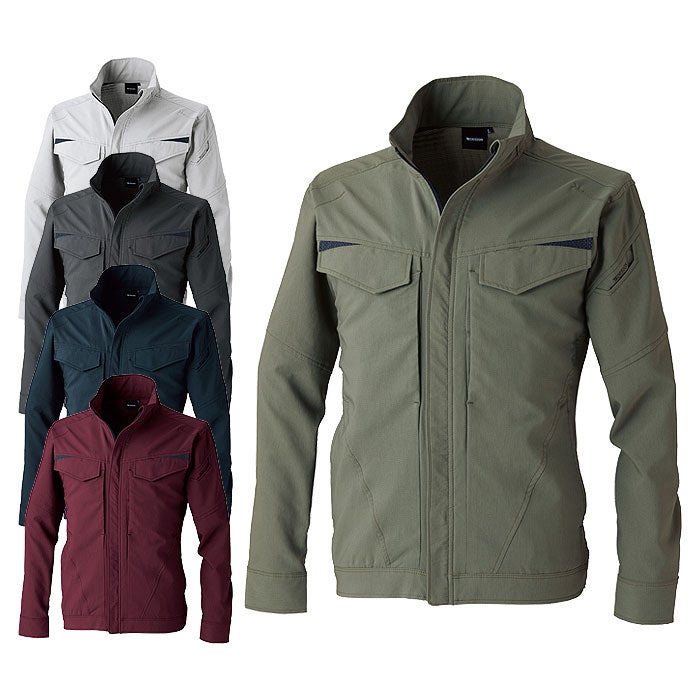 7706バイオライトフィックスジャケット TSDESIGN TSデザイン 作業服 春夏 長袖ブルゾン 作業着 SS～6L ポリエステル100％ シャミランバイオライトフィックス