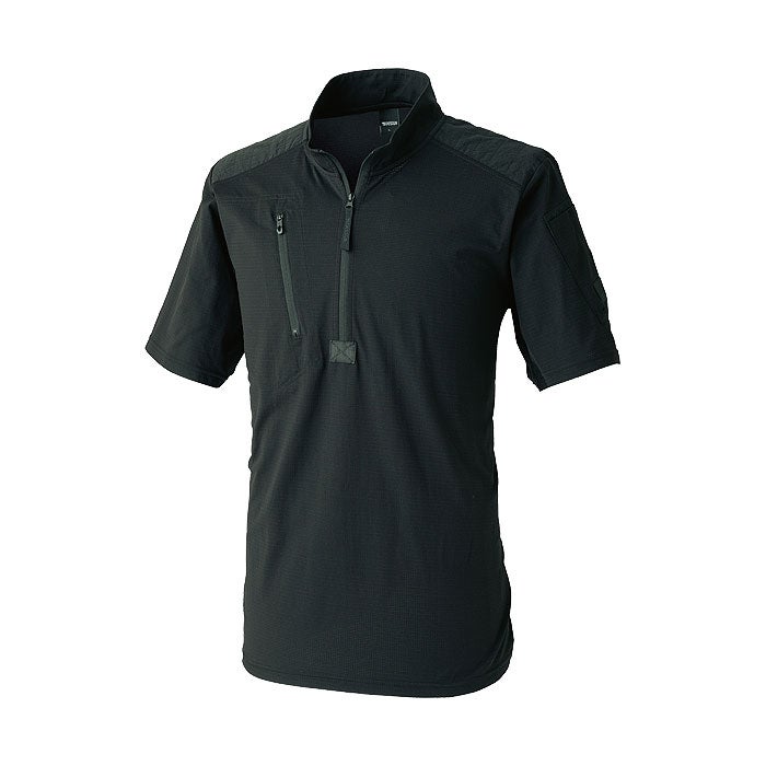 85655 TS DEOドッツショートスリーブハーフジップ TSDESIGN TSデザイン 作業服 春夏 半袖ポロシャツ 作業着 S～6L ポリエステル88％・ナイロン12％ TS DEOドッツ
