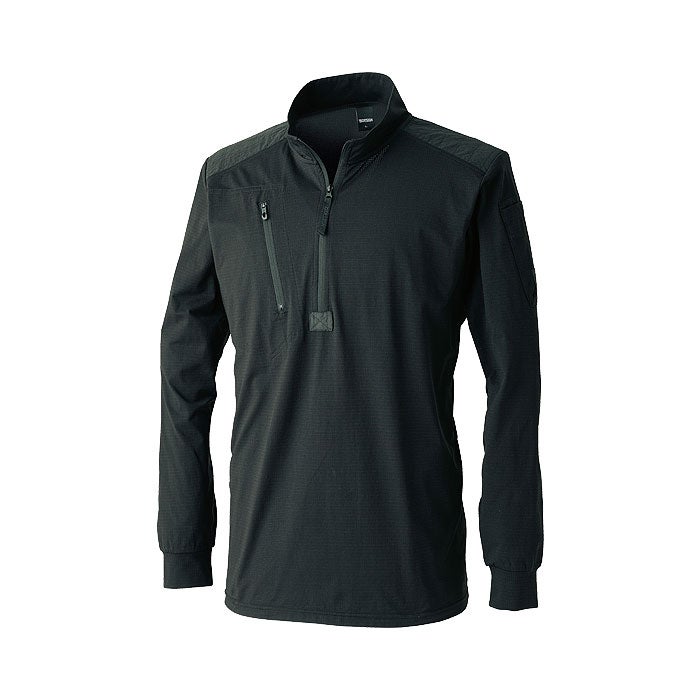 85605 TS DEOドッツロングスリーブハーフジップ TSDESIGN TSデザイン 作業服 春夏 長袖ポロシャツ 作業着 S～6L ポリエステル88％・ナイロン12％ TS DEOドッツ