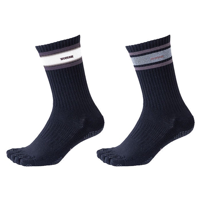 85123 5本指グリップソックス TSDESIGN TSデザイン 作業用 靴下 年間対応 消臭 フリーサイズ 2色１セット ポリエステル・綿・その他 TSDEOパイル