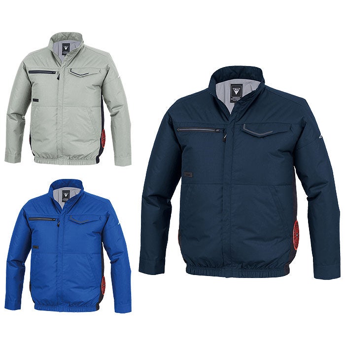 XE98038 空調服®半袖ブルゾン XEBEC ジーベック 春夏作業服 作業着 空調ウェア SS～6L ポリエステル100％ エコ遮熱コーティングタフタ