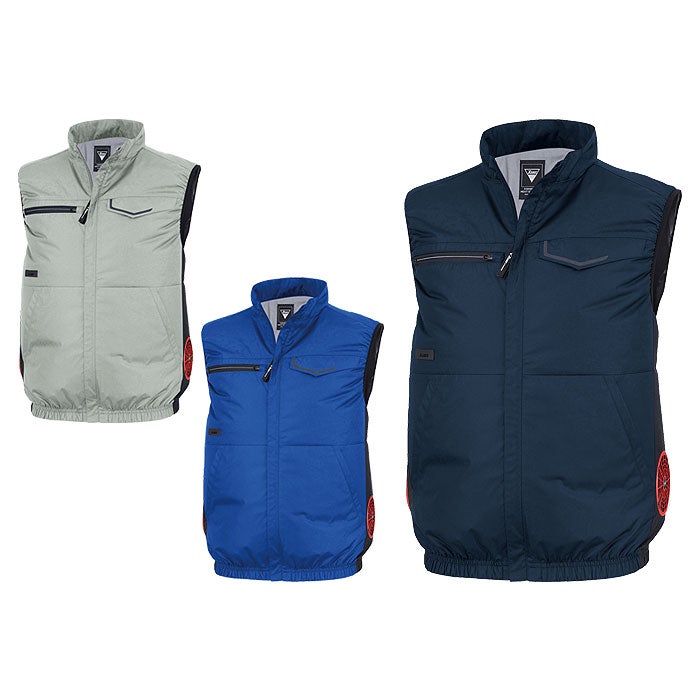 XE98039 空調服®ベスト XEBEC ジーベック 春夏作業服 作業着 空調ウェア SS～6L ポリエステル100％ エコ遮熱コーティングタフタ