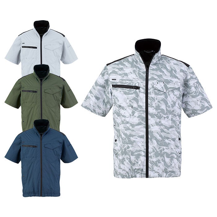 TH614 冷蔵服2026 半袖ジャケット＋ペルチェユニット＋ファンユニットのセット 春夏 作業服 作業着 ペルチェウェア 空調ウェア 刺繍加工不可