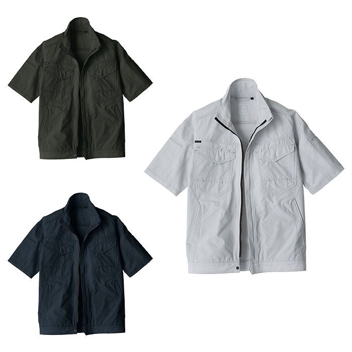 EBA6018 半袖ジャケット BIGBORN ビッグボーン 春夏 作業服 作業着 S～6L ポリエステル70％・綿30％ 東レシャミラン