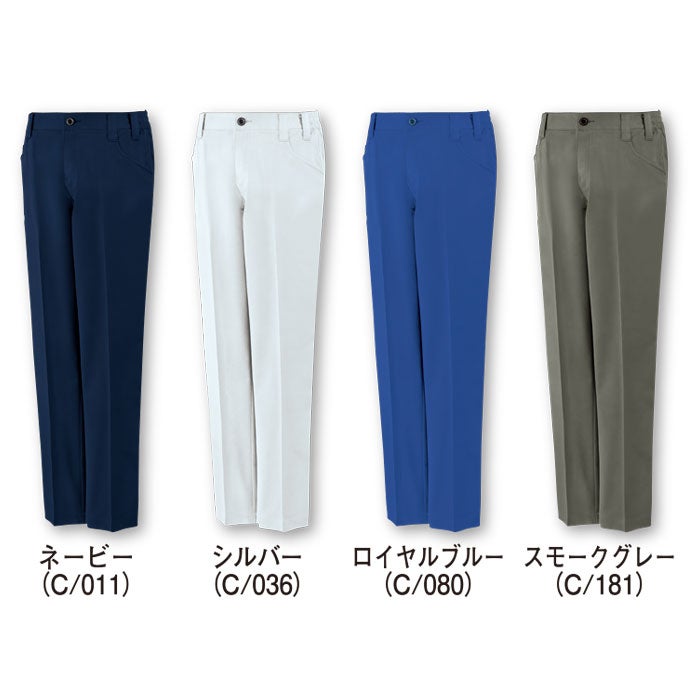 15101 エコ製品制電ストレッチノータックパンツ 自重堂 Jichodo 春夏 作業服 作業着 SS～5L ポリエステル80％・綿20％ エコディアボディフィール交織ドビー