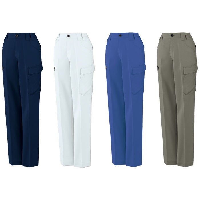 15116 エコ製品制電ストレッチレディースカーゴパンツ 自重堂 Jichodo 春夏 作業服 作業着 SS～5L ポリエステル80％・綿20％ エコディアボディフィール交織ドビー