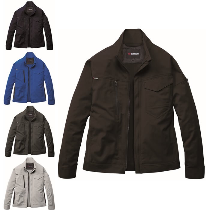 9521 ジャケット ユニセックス BURTLE バートル 秋冬 作業服 作業着 S～5L ポリエステル70％・複合繊維30％ コンパクトドビーストレッチクロス