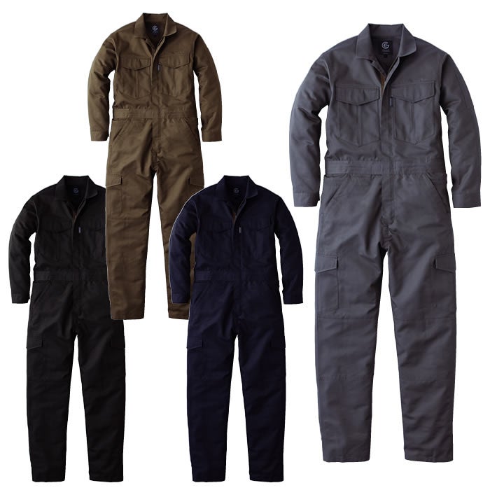 GE-870 シャドストツナギ エスケープロダクト GRACE ENGINEER'S つなぎ服 オーバーオール ツナギ サロペット 作業服 作業着 帯電防止生地 S～5L 綿65％・ポリエステル35％