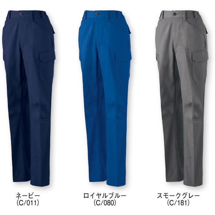 11216 エコ製品制電ストレッチレディースカーゴパンツ 自重堂 Jichodo 秋冬 作業服 作業着 SS-5L ポリエステル74％・複合繊維21％・綿5％ レイピマピケ