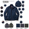 53600 ストレッチジャンパー 自重堂 JAWIN 秋冬 作業服 作業着 SS～5L 綿100％ ダブルフェイスストレッチツイル