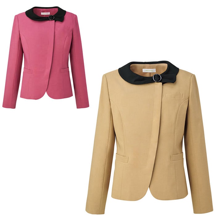 WN130J ジャケット 神馬本店 selectstage ストレッチ SDGs 事務服 制服 SS～5L ポリエステル100％ エコウェザーストレッチ