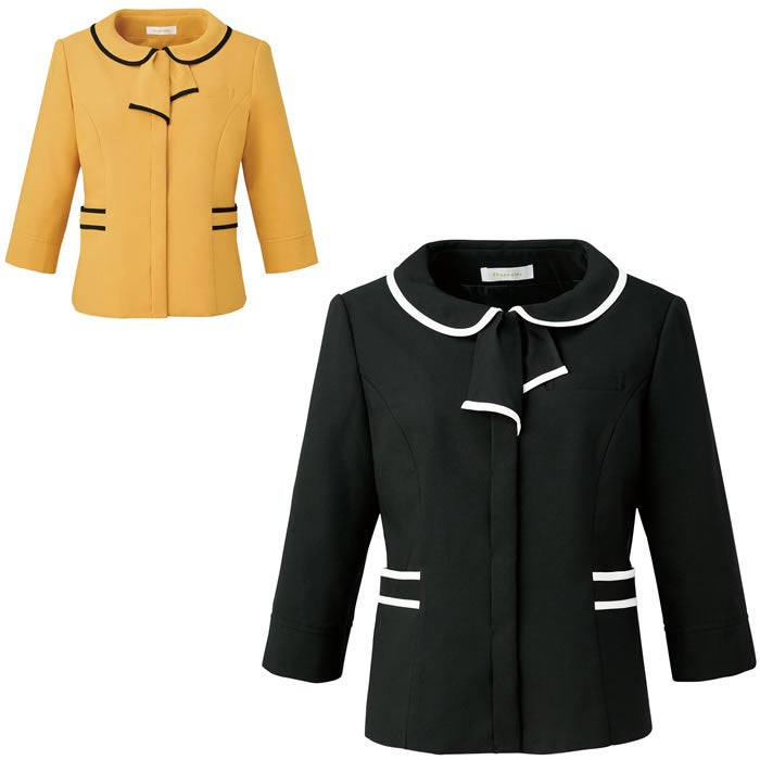 WN132J ジャケット 神馬本店 selectstage ストレッチ SDGs 事務服 制服 SS～5L ポリエステル100％ エコウェザーストレッチ
