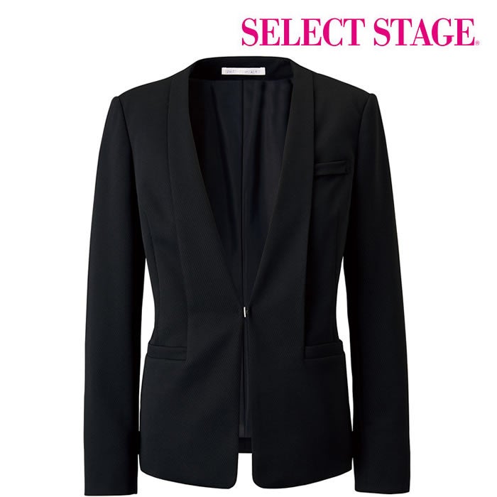 WN52JA ジャケット 神馬本店 selectstage ストレッチ SDGs 事務服 制服 5号～17号 ポリエステル100％ エコツイルニット