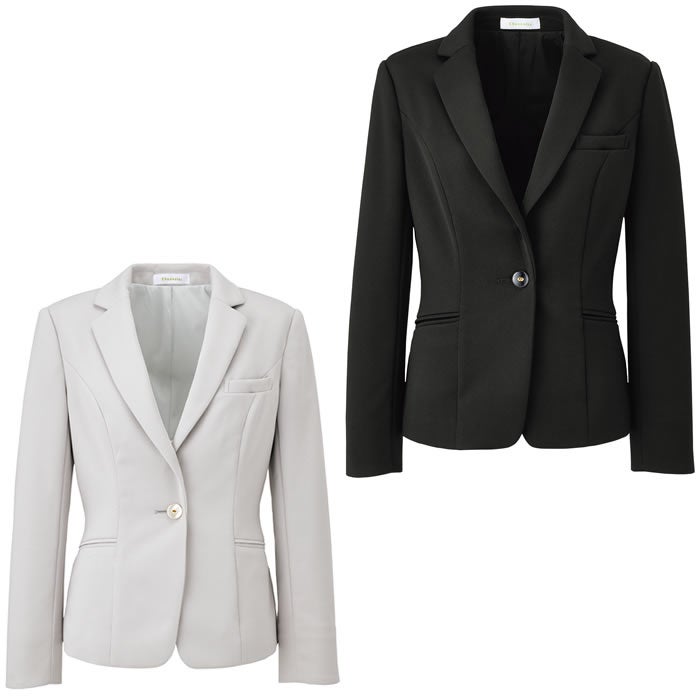 WN50J ジャケット 神馬本店 selectstage ストレッチ SDGs 事務服 制服 5号～19号 ポリエステル100％ 制菌エコツイルニット