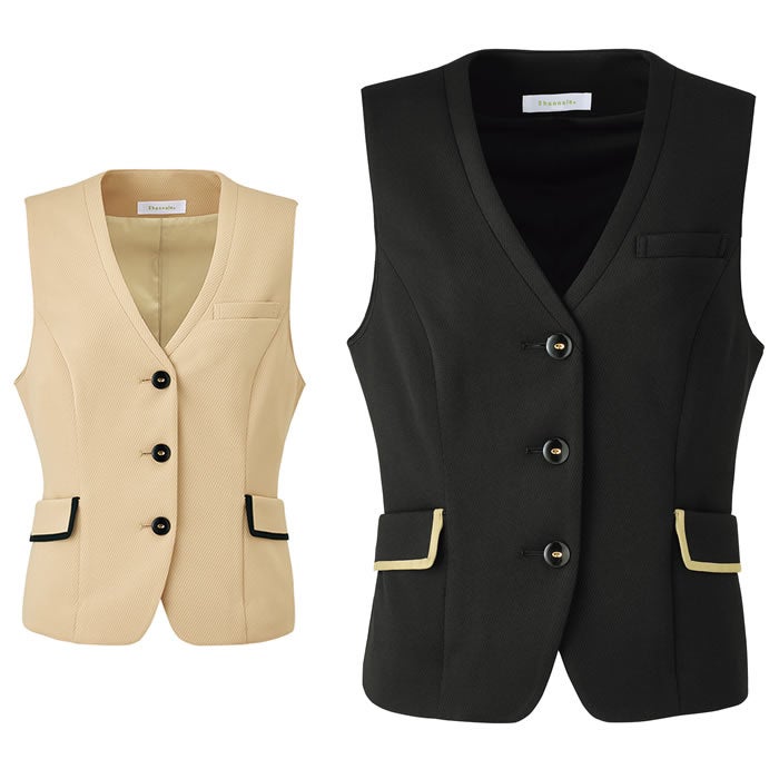 WN50V ベスト 神馬本店 selectstage ストレッチ SDGs 事務服 制服 5号～23号 ポリエステル100％ エコツイルニット