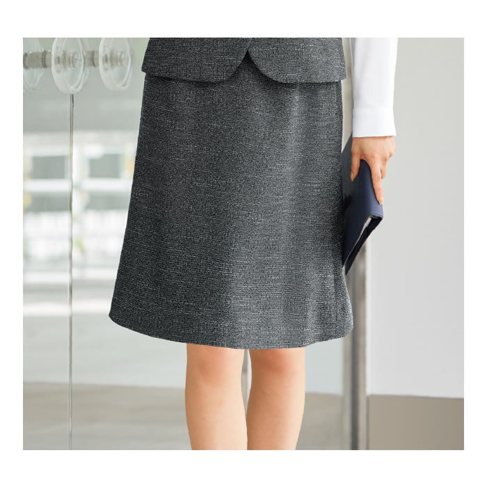  WN80S スカート Aライン 神馬本店 selectstage SDGs 事務服 制服 SS～5L ポリエステル95％・複合繊維5％ エコシックツイード
