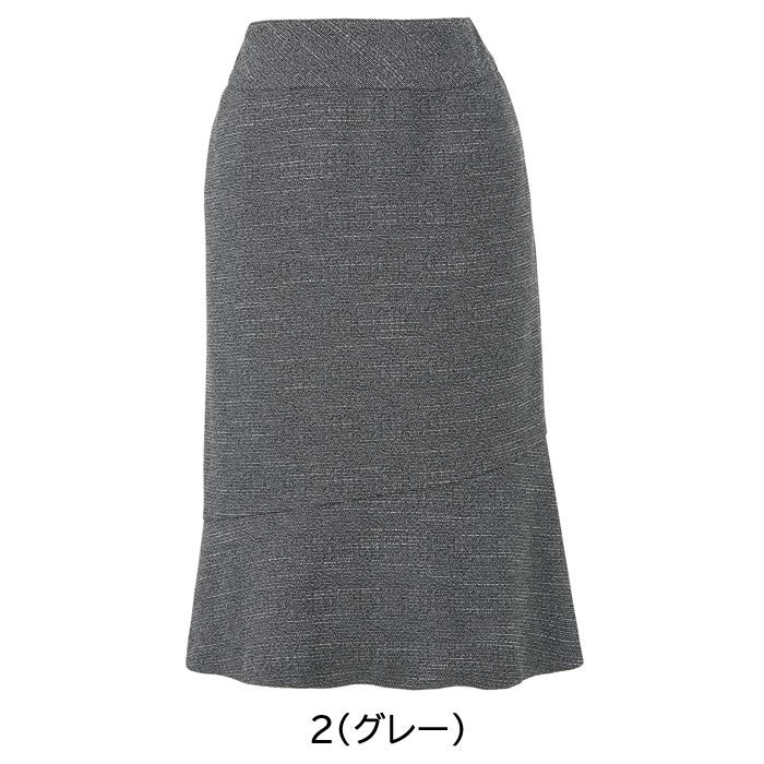 WN81S スカート 切り替えフレア 神馬本店 selectstage SDGs 事務服 制服 SS～5L ポリエステル95％・複合繊維5％ エコシックツイード