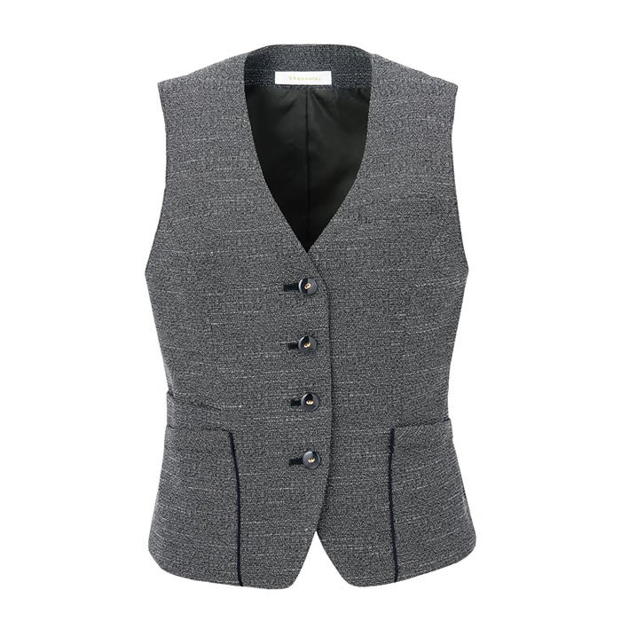 WN80V ベスト 神馬本店 selectstage 事務服 制服 5号～23号 ポリエステル95％・複合繊維5％ エコシックツイード